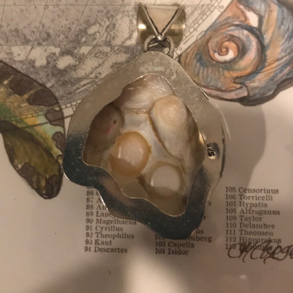 Mother of Pearl Set In Sterling Silver #2 - Picture 4 of 4